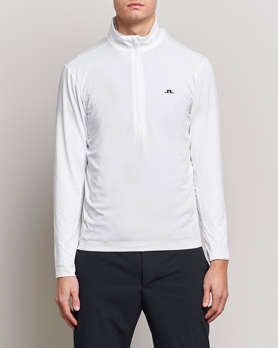 Herre | Trøjer | J.Lindeberg | Luke Jersey Half Zip White