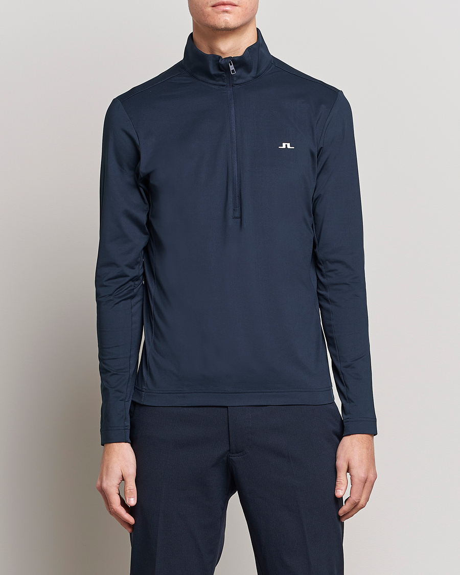 Herre | Trøjer | J.Lindeberg | Luke Jersey Half Zip Navy