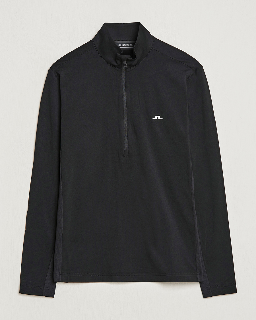 Herre | Trøjer | J.Lindeberg | Luke Jersey Half Zip Black