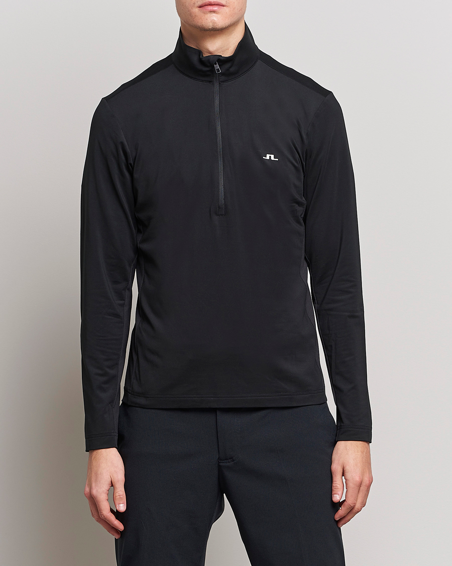 Herre | Trøjer | J.Lindeberg | Luke Jersey Half Zip Black