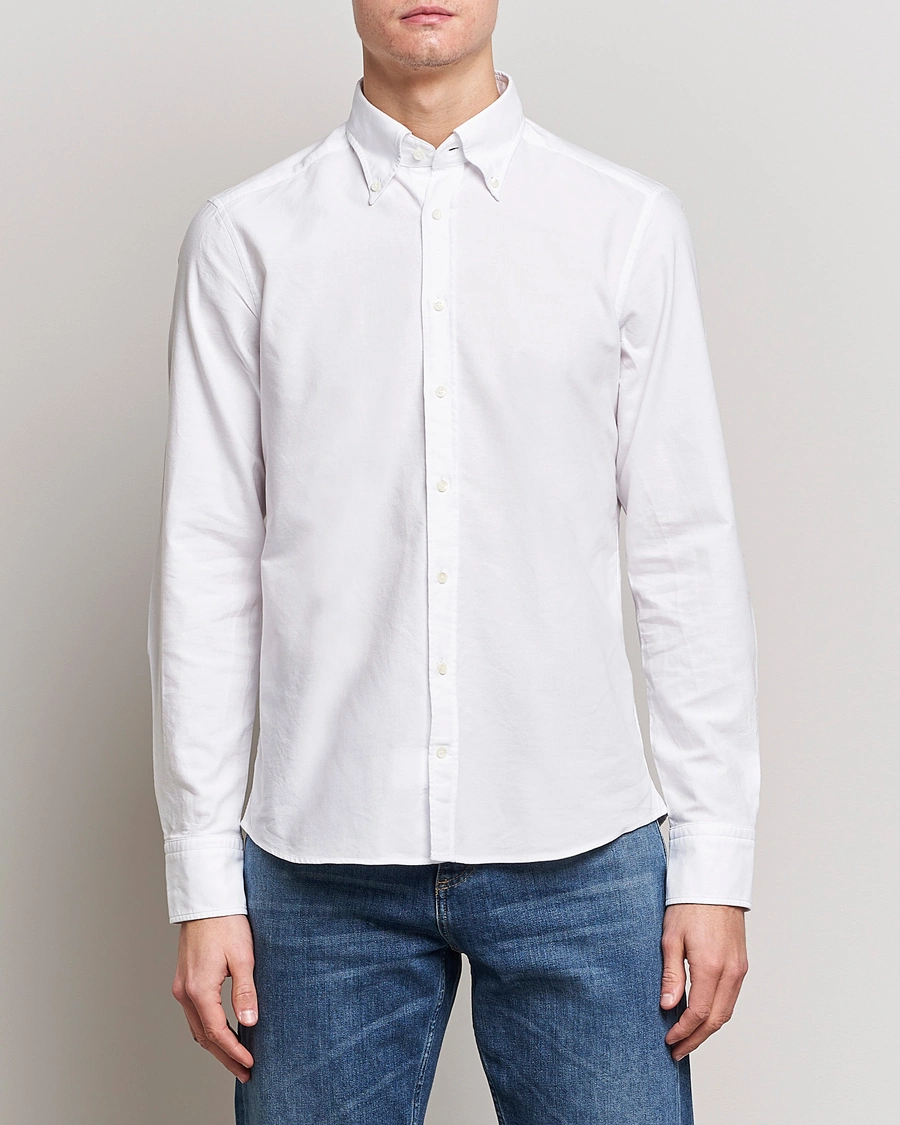 Herre | Afdelinger | Stenströms | Slimline Oxford Shirt White