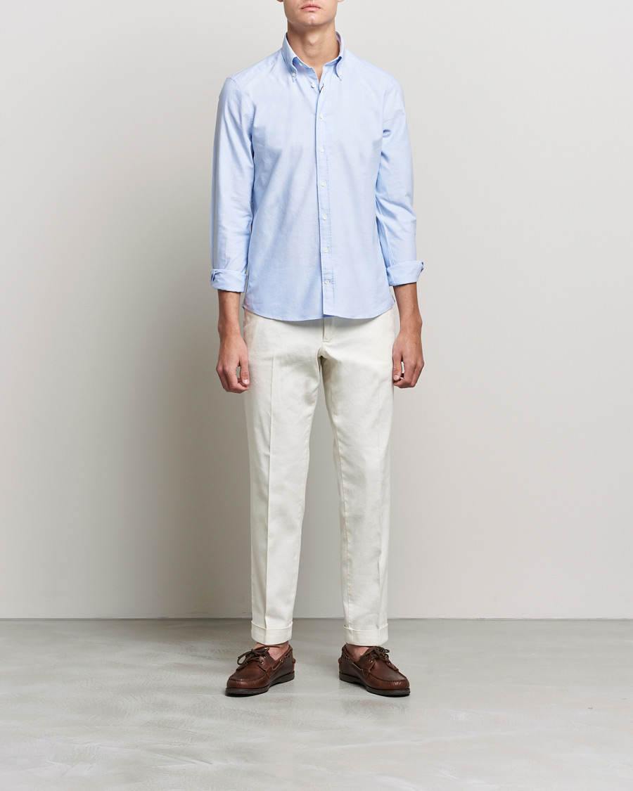 Herre | Skjorter | Stenströms | Slimline Oxford Shirt Light Blue