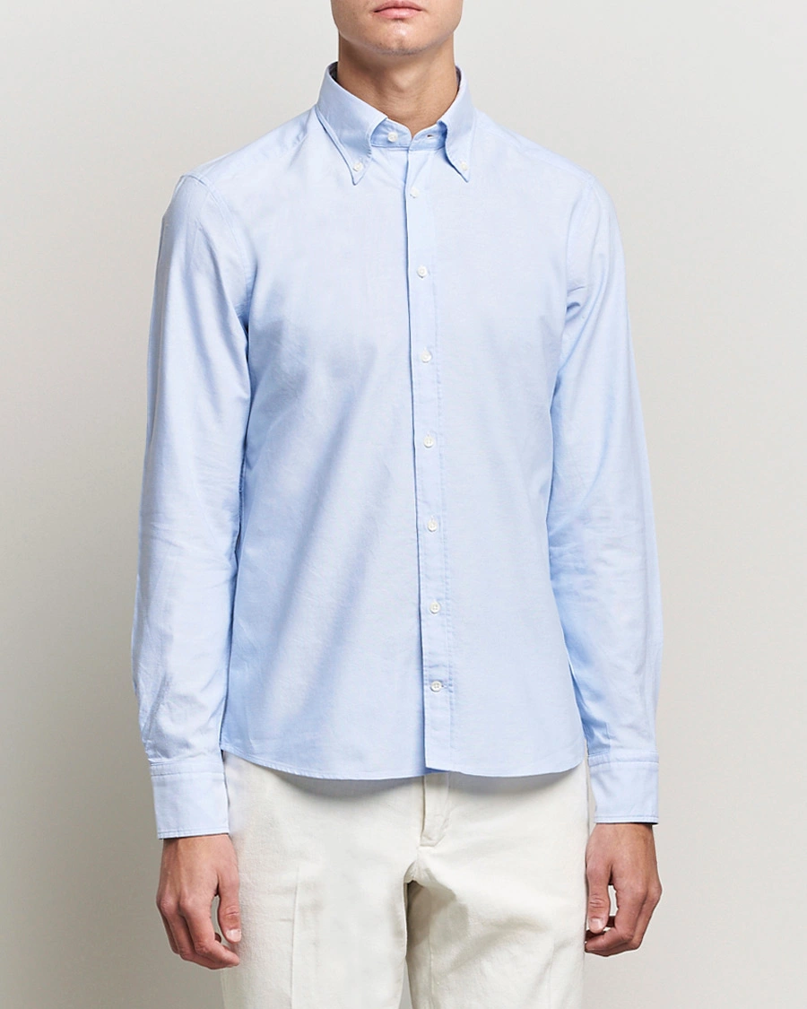 Herre | Stilsegment Casual Classics | Stenströms | Slimline Oxford Shirt Light Blue