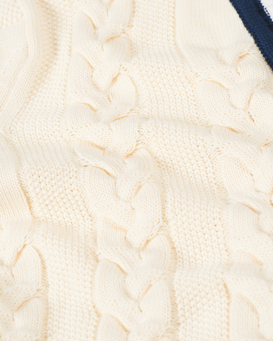 Herre | Trøjer | Baracuta | Cotton Cable Cardigan Off White