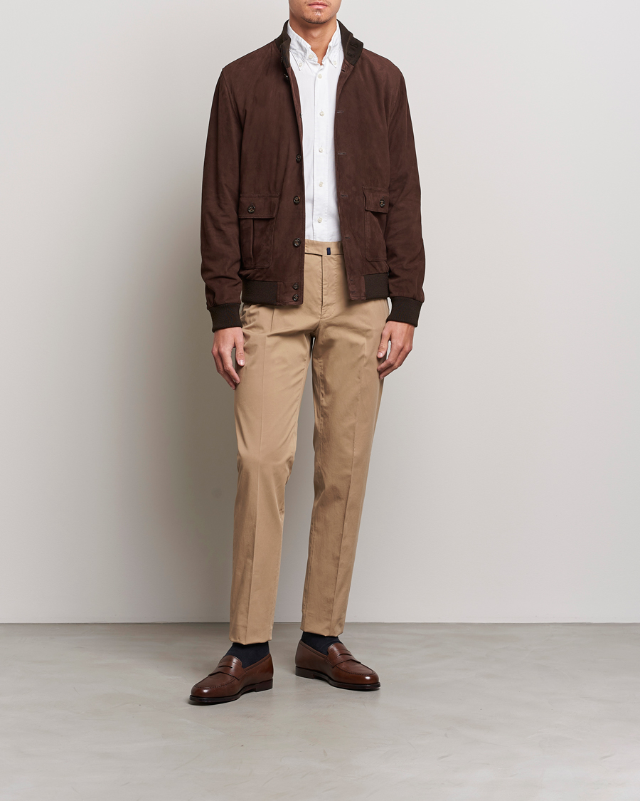 Herre | Bukser | Incotex | Regular Fit Comfort Chinos Beige