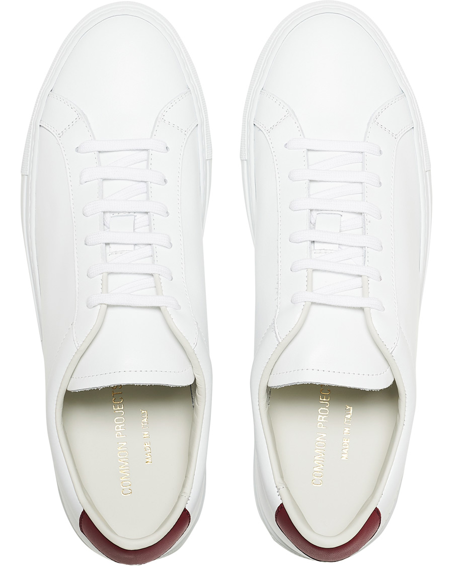 Herre | Common Projects Retro Low Sneaker White/Red | Common Projects | Retro Low Sneaker White/Red
