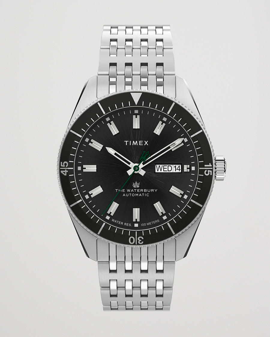 Herre | Timex Waterbury Diver Automatic 40mm Steel/Black Dial | Timex | Waterbury Diver Automatic 40mm Steel/Black Dial