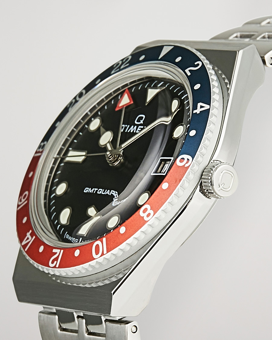 Herre | Timex Q Diver GMT 38mm Navy/Red | Timex | Q Diver GMT 38mm Navy/Red