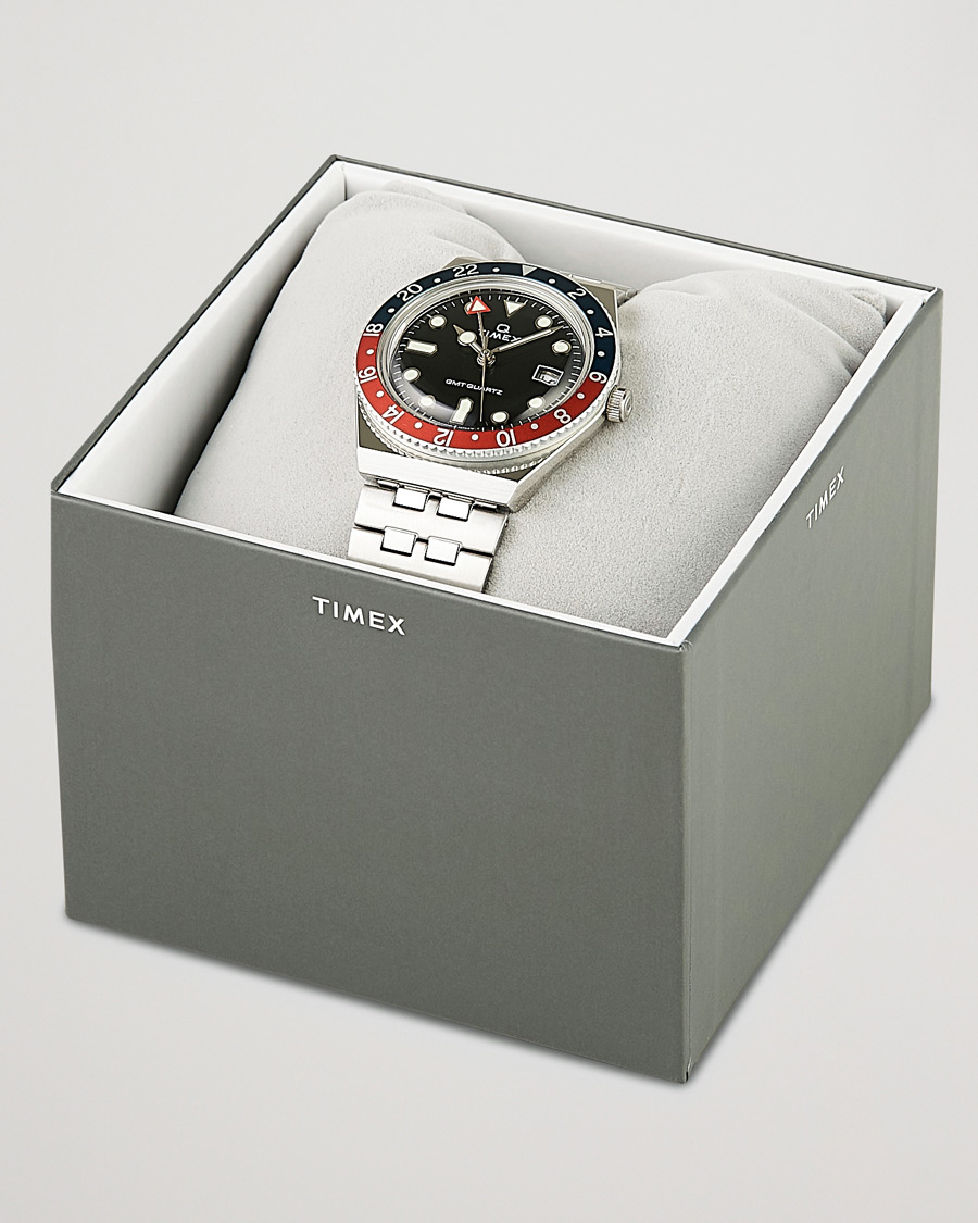 Herre | Timex Q Diver GMT 38mm Navy/Red | Timex | Q Diver GMT 38mm Navy/Red