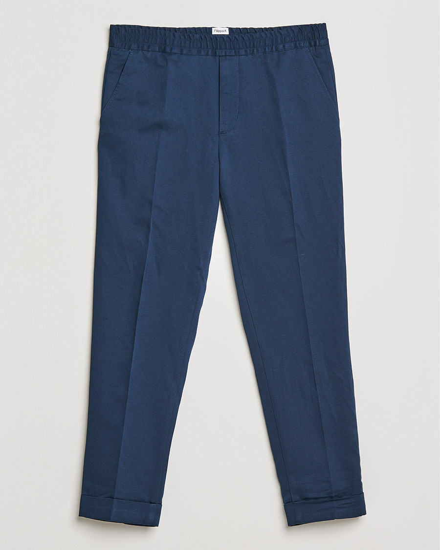 Herre | Bukser | Filippa K | Terry Linen Trousers Navy