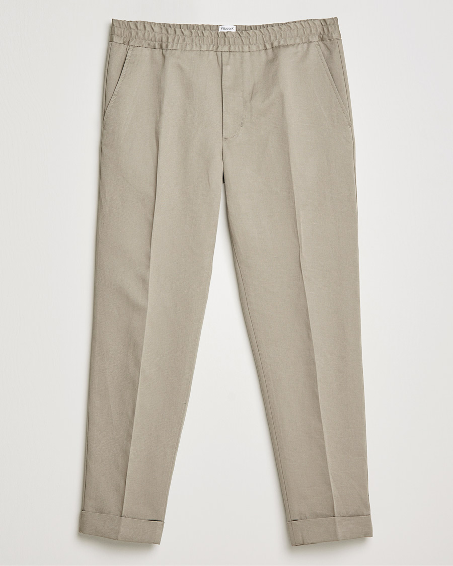 Herre | Bukser | Filippa K | Terry Linen Trousers Light Taupe