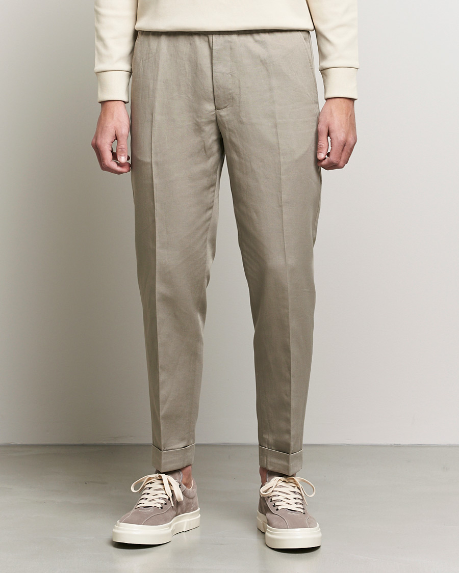 Herre | Bukser | Filippa K | Terry Linen Trousers Light Taupe