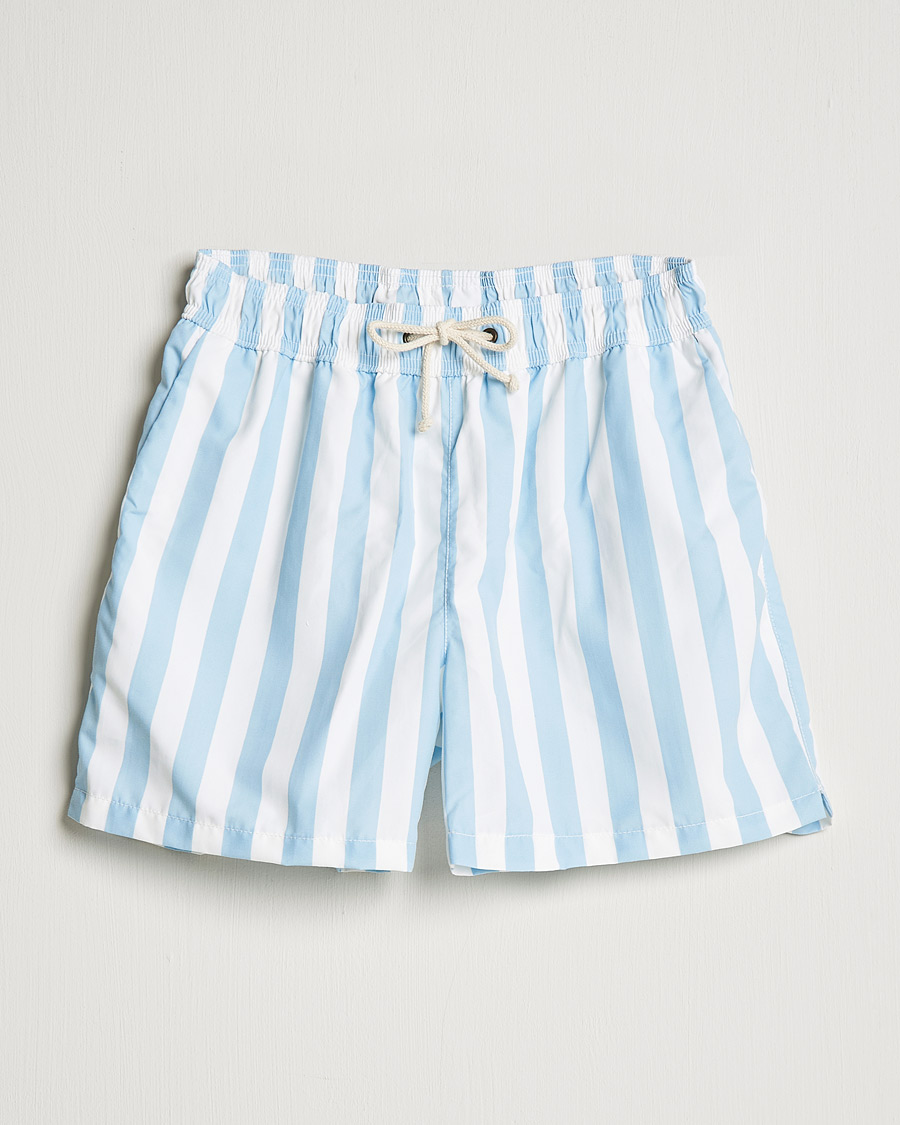 Herre | Badebukser | Ripa Ripa | Paraggi Striped Swimshorts Light Blue/White