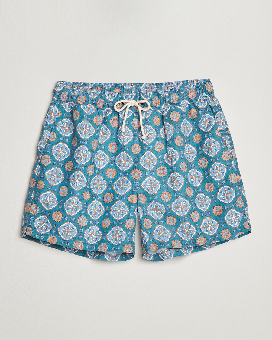 Herre | Badebukser | Ripa Ripa | Maestrale Printed Swimshorts Green/Blue