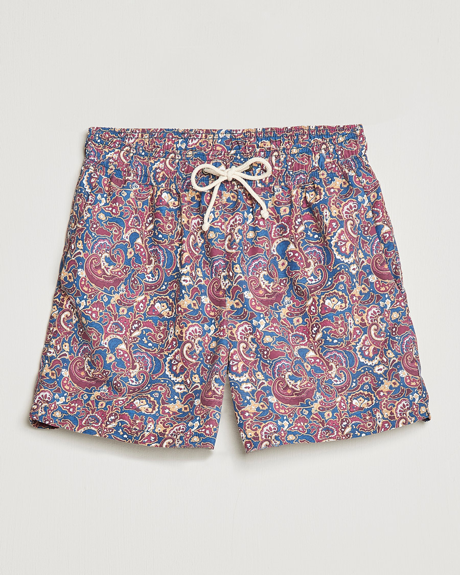 Herre |  | Ripa Ripa | Mediterraneo Printed Swimshorts Petrol/Bordeaux