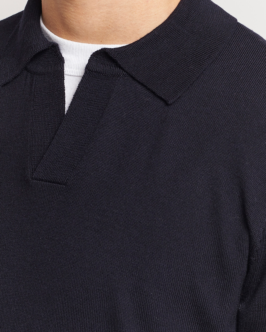 Herre | Trøjer | A Day's March | Manol Merino Polo Navy