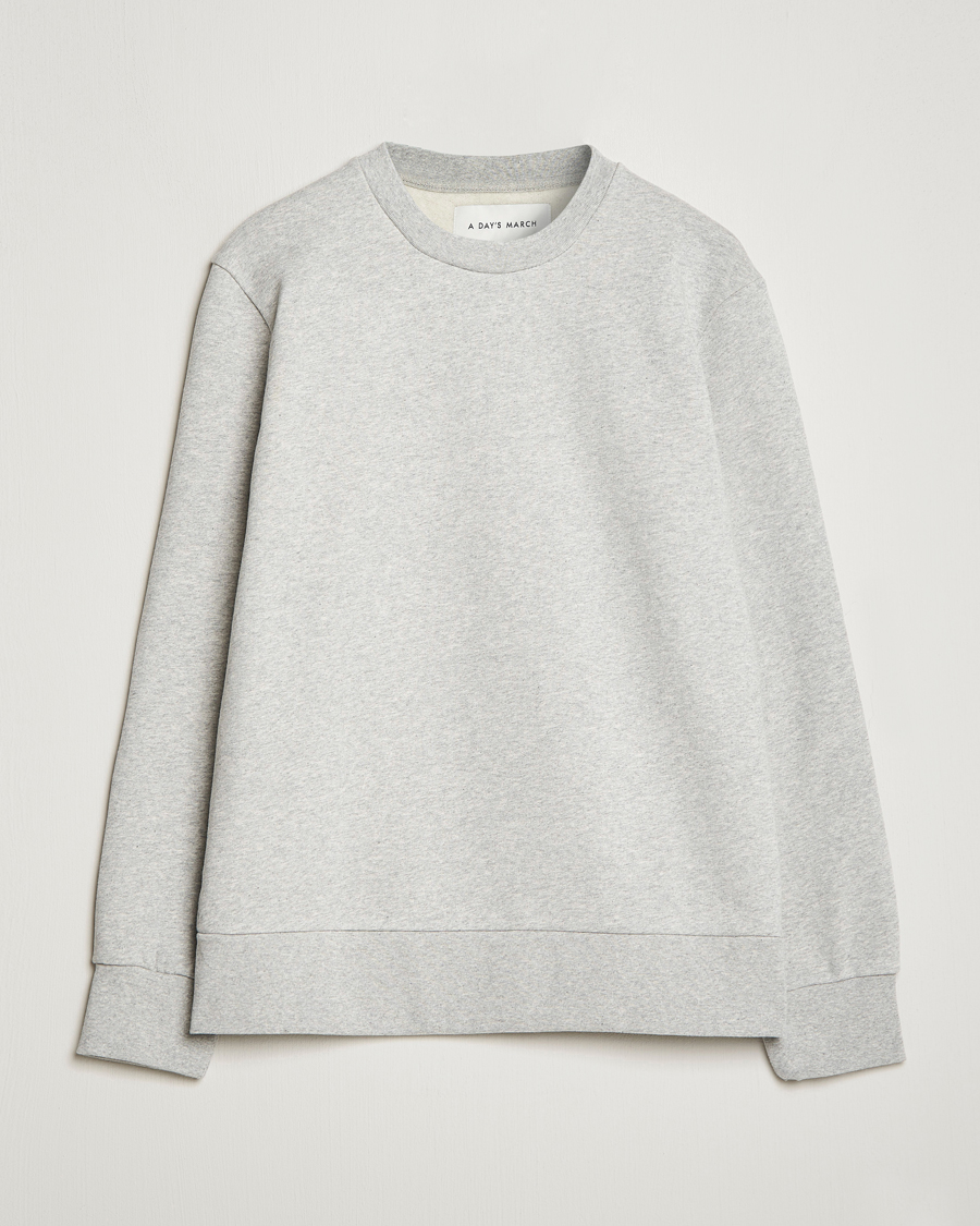 Herre | Trøjer | A Day's March | Shaw Sturdy Fleece Sweatshirt Grey