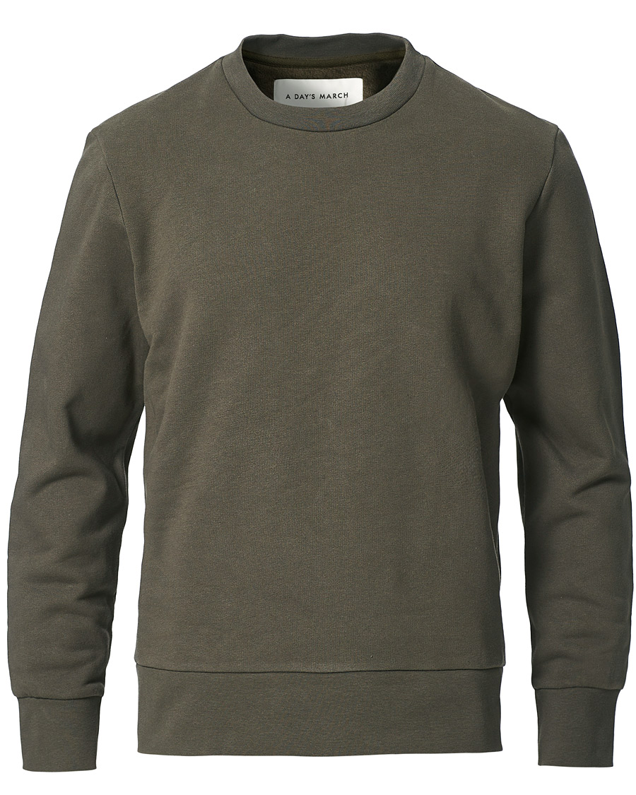 Herre | Trøjer | A Day's March | Shaw Sturdy Fleece Sweatshirt Olive