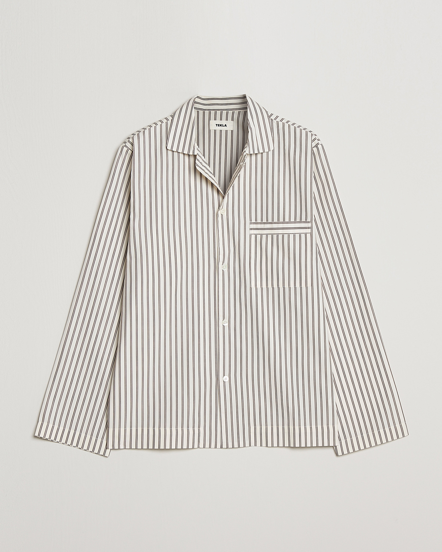 Herre | Pyjamas & Morgenkåber | Tekla | Poplin Pyjama Shirt Hopper Stripes