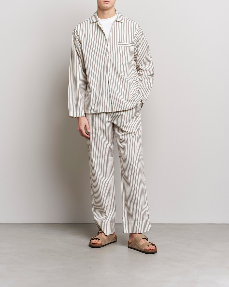 Herre | Pyjamas & Morgenkåber | Tekla | Poplin Pyjama Shirt Hopper Stripes