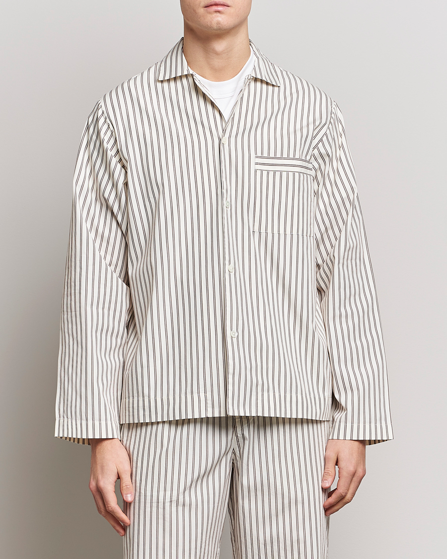 Herre | Tekla | Tekla | Poplin Pyjama Shirt Hopper Stripes