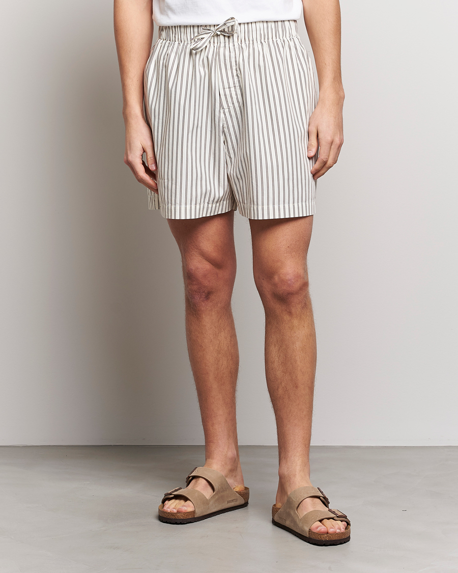 Herre | Pyjamasbukser | Tekla | Poplin Pyjama Shorts Hopper Stripes