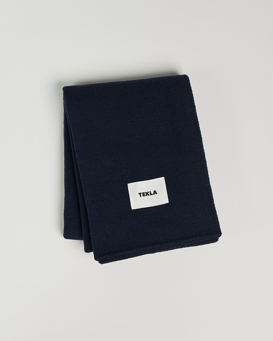 Herre | Tekla Merino Wool Blanket Dark Blue | Tekla | Merino Wool Blanket Dark Blue