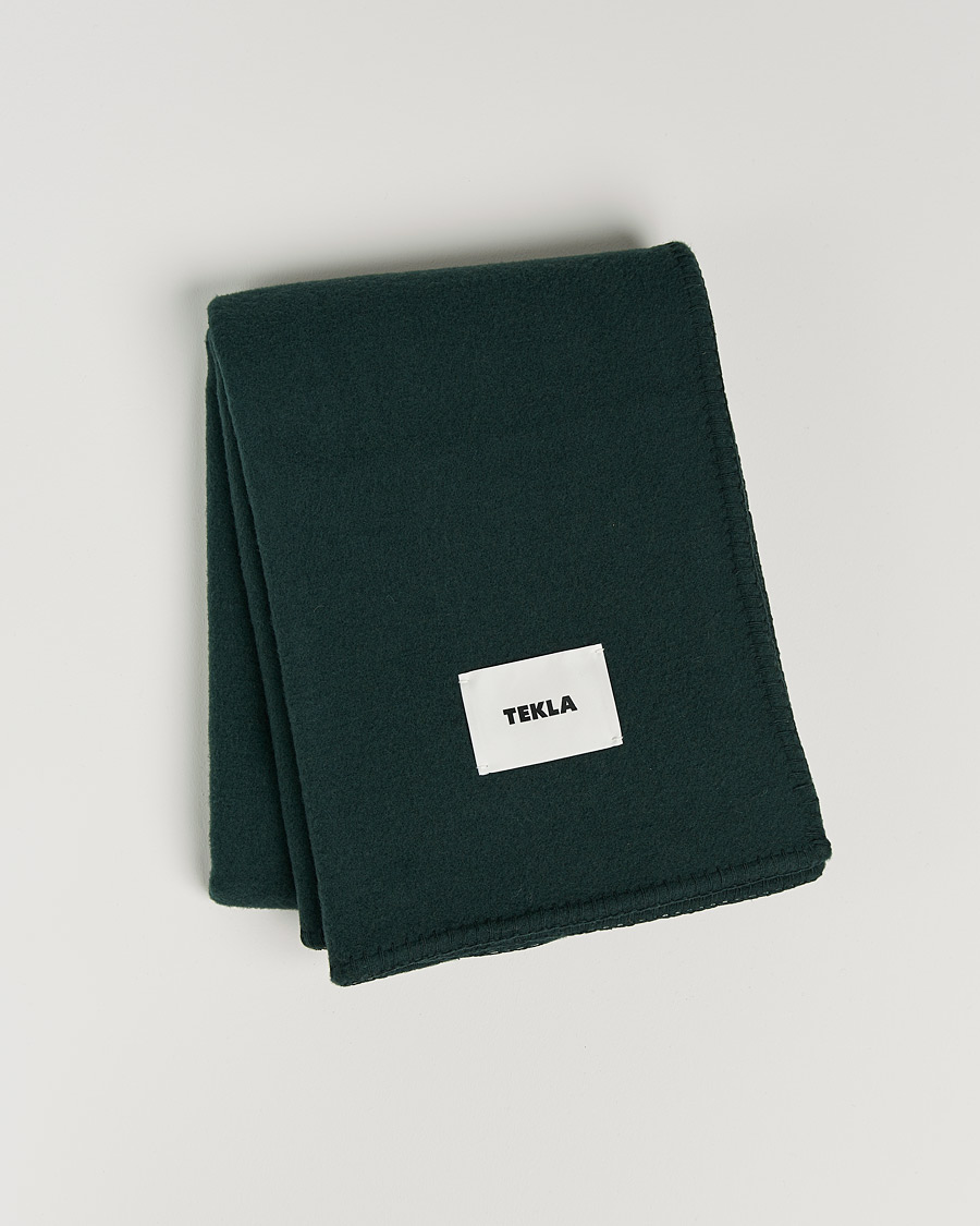 Herre | Tekla Merino Wool Blanket Dark Green | Tekla | Merino Wool Blanket Dark Green