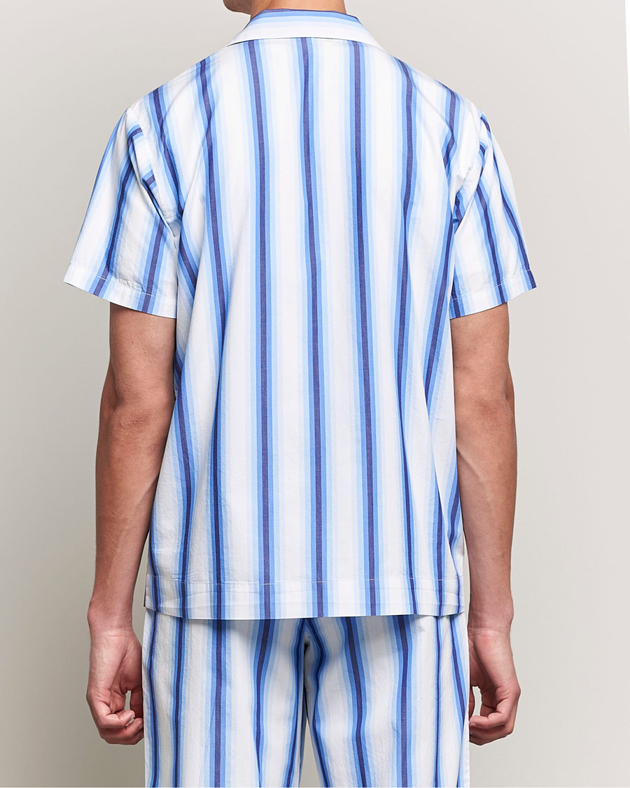Herre | Pyjamas & Morgenkåber | Tekla | Poplin Pyjama Short Sleeve Shirt Blue Marquee