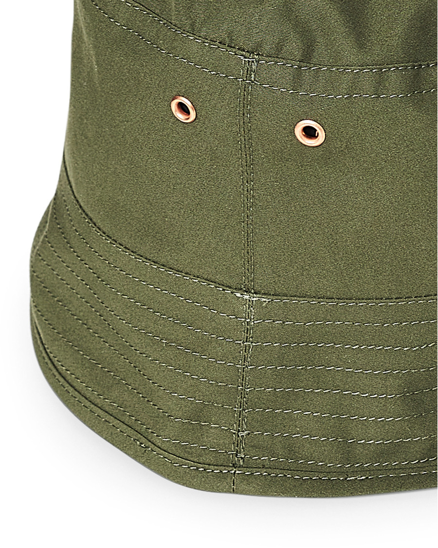 Herre | Private White V.C. Reversible Ventile Bucket Hat Olive | Private White V.C. | Reversible Ventile Bucket Hat Olive