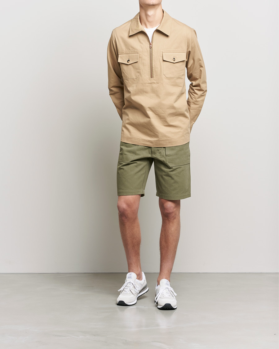 Herre | Skjorter | Private White V.C. | Half Zip Pullover Sand