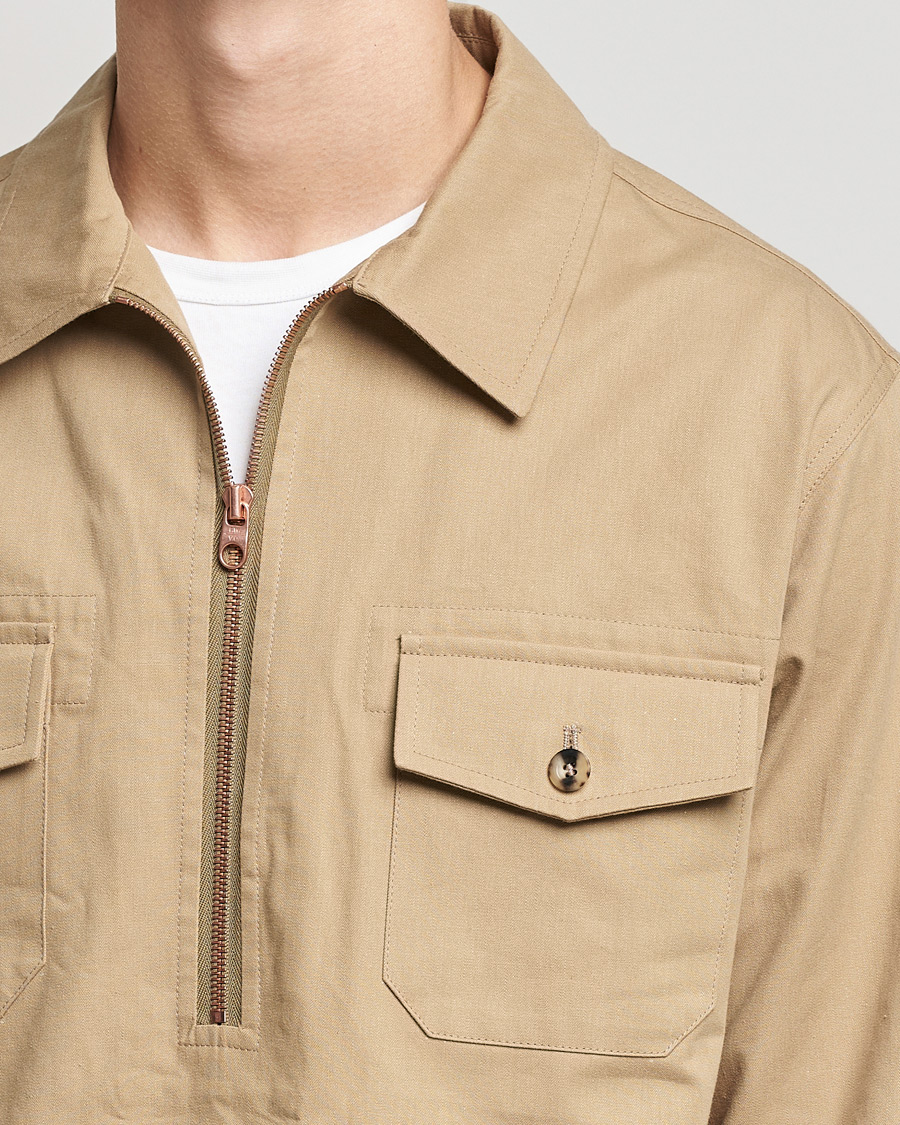 Herre | Skjorter | Private White V.C. | Half Zip Pullover Sand