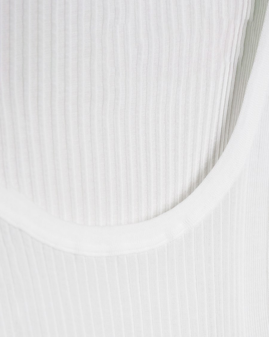 Herre | Tanktoppe | Zimmerli of Switzerland | Ribbed Mercerized Cotton Tank Top White