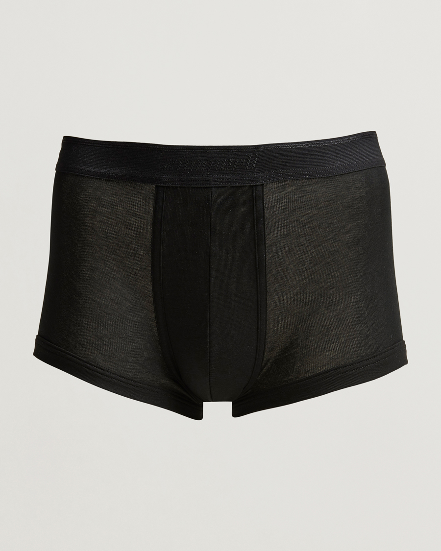 Herre | Undertøj | Zimmerli of Switzerland | Mercerized Cotton Boxer Briefs Black