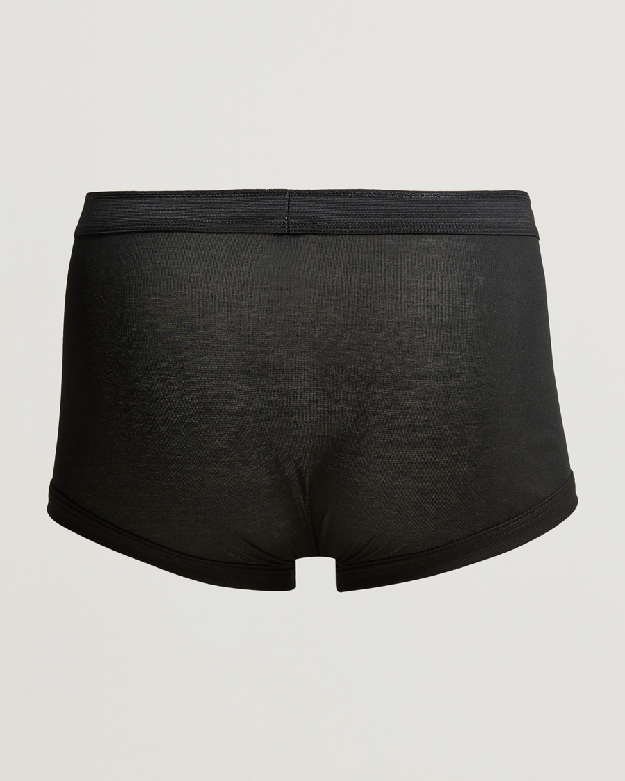 Herre | Boxershorts | Zimmerli of Switzerland | Mercerized Cotton Boxer Briefs Black