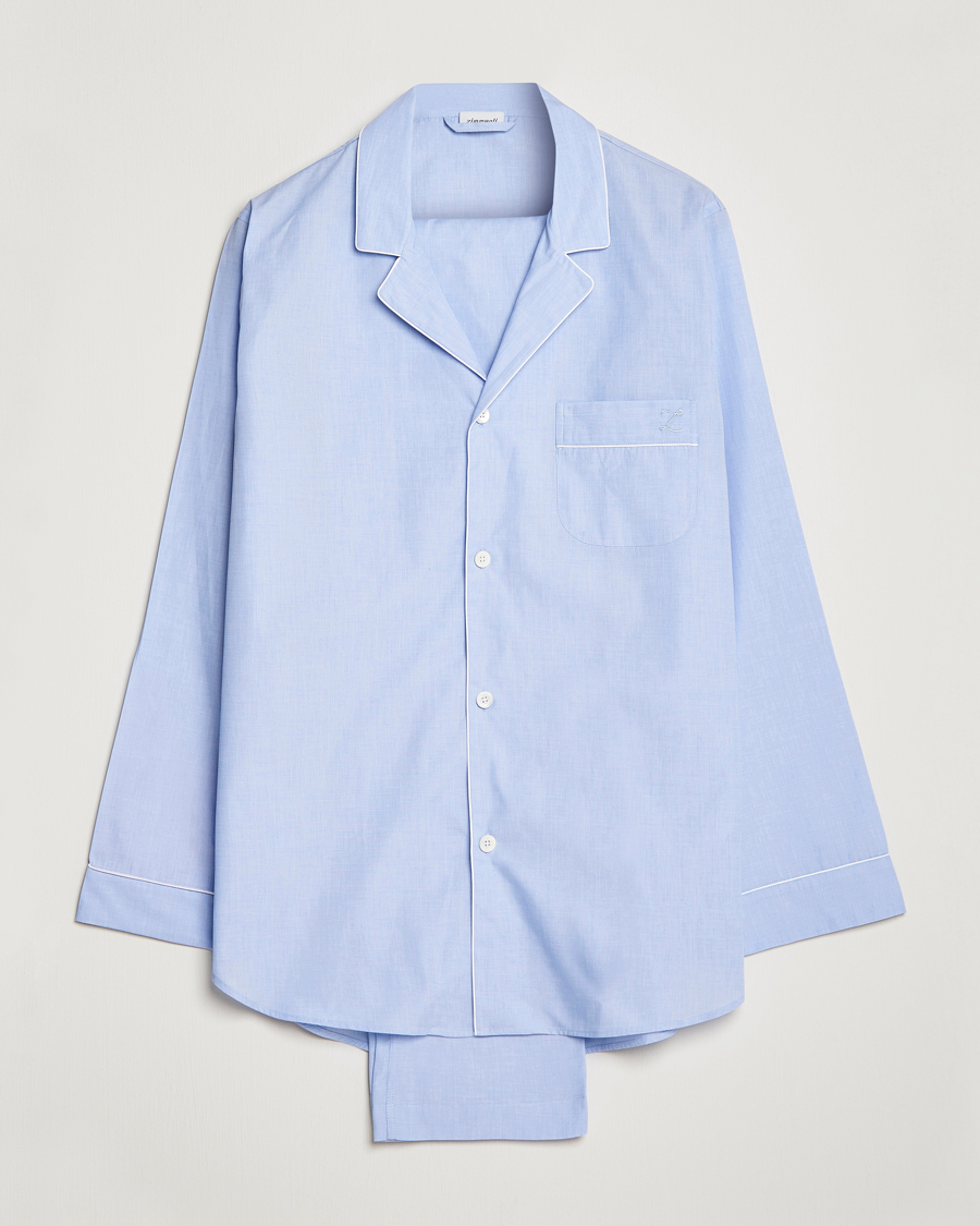 Herre | Pyjamas & Morgenkåber | Zimmerli of Switzerland | Mercerized Cotton Pyjamas Light Blue
