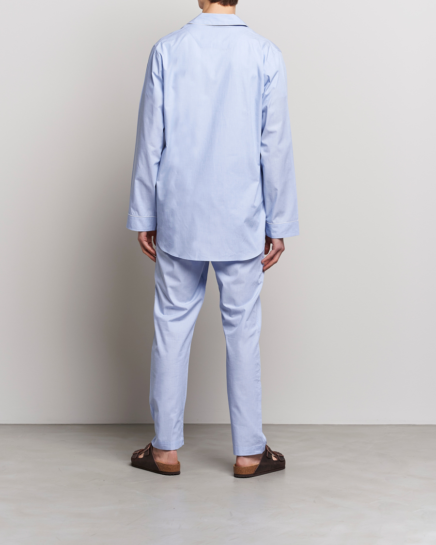 Herre | Pyjamas | Zimmerli of Switzerland | Mercerized Cotton Pyjamas Light Blue
