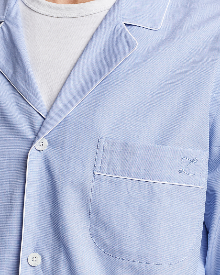 Herre | Pyjamas & Morgenkåber | Zimmerli of Switzerland | Mercerized Cotton Pyjamas Light Blue