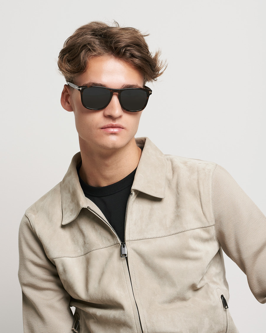 Herre | Tom Ford Gerard Sunglasses Dark Havana/Blue | Tom Ford | Gerard Sunglasses Dark Havana/Blue