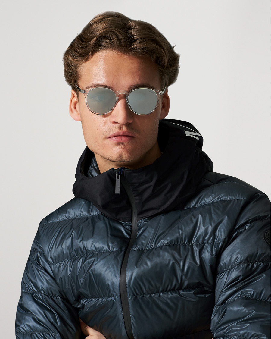 Herre | Moncler Lunettes Violle Polarized Sunglasses Crystal/Green Mirror | Moncler Lunettes | Violle Polarized Sunglasses Crystal/Green Mirror