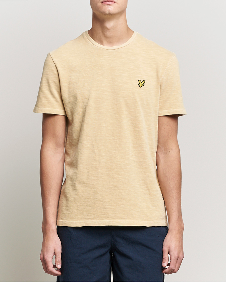 Herre | T-Shirts | Lyle & Scott | Cotton Slub T-shirt Gold Haze