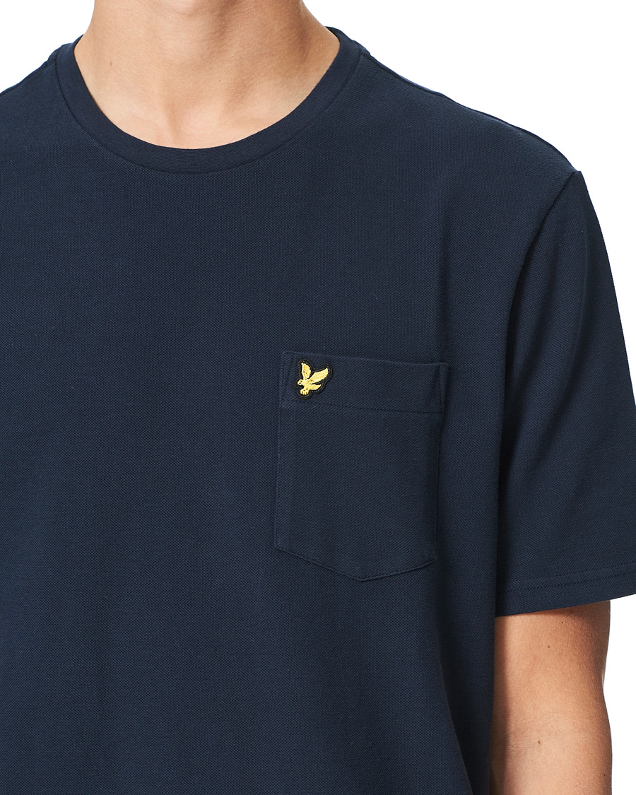 Herre | T-Shirts | Lyle & Scott | Sandwash Pique T-shirt Dark Navy