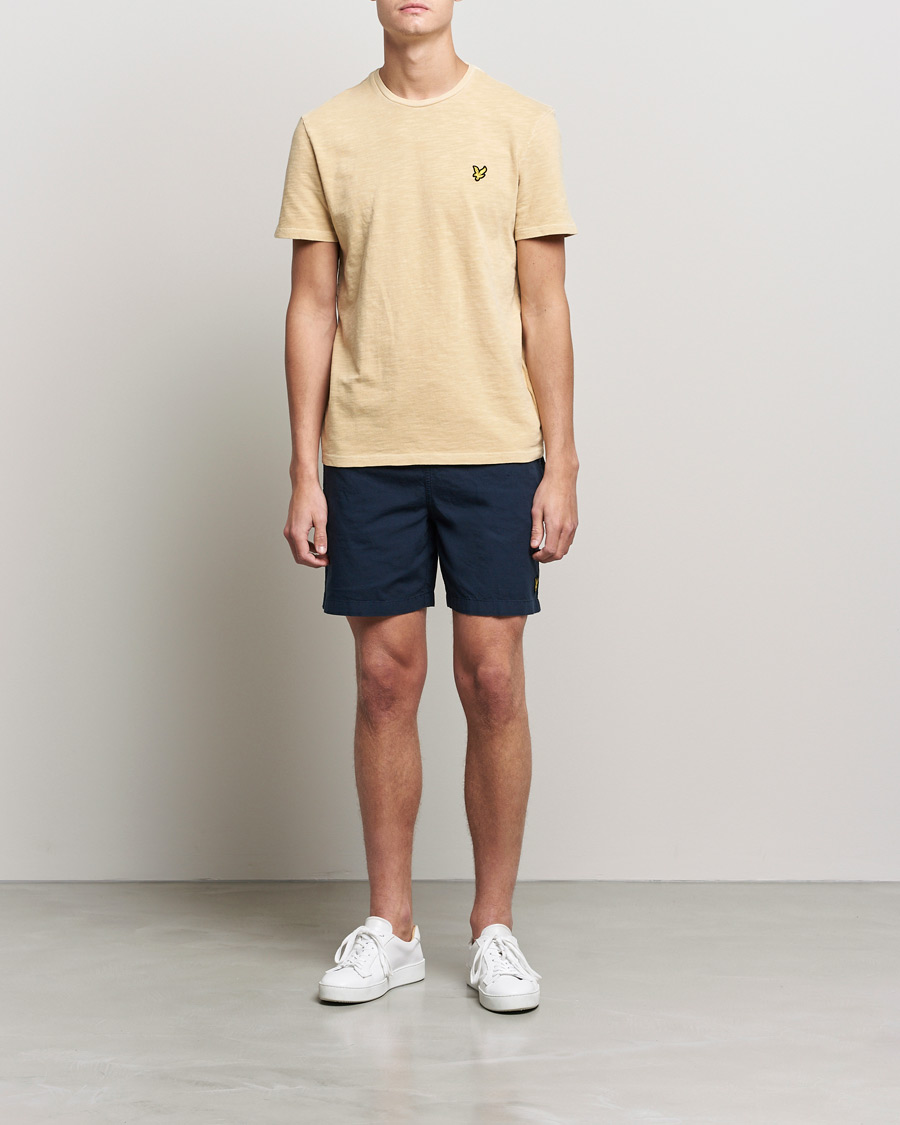 Herre | Shorts | Lyle & Scott | Garment Dyed Linen Shorts Dark Navy