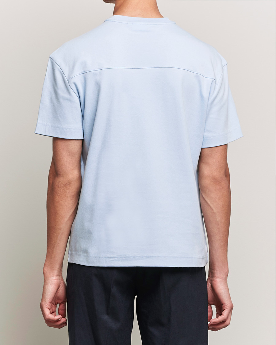 Herre | T-Shirts | Calvin Klein | Debossed Logo Crew Neck Tee Bayshore Blue