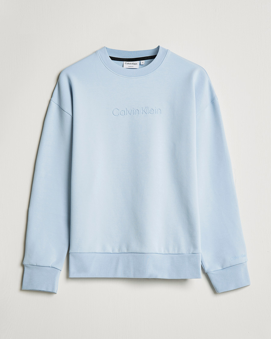 Herre | Trøjer | Calvin Klein | Debossed Logo Crew Neck Sweatshirt Bayshore Blue