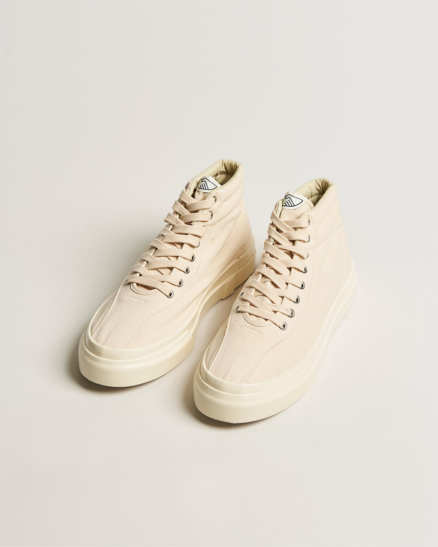 Herre |  | Stepney Workers Club | Varden High Top Canvas Sneaker Ecru Raw