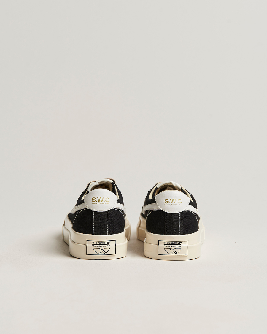 Herre | Stepney Workers Club Dellow S-Strike Canvas Sneaker Black/White | Stepney Workers Club | Dellow S-Strike Canvas Sneaker Black/White