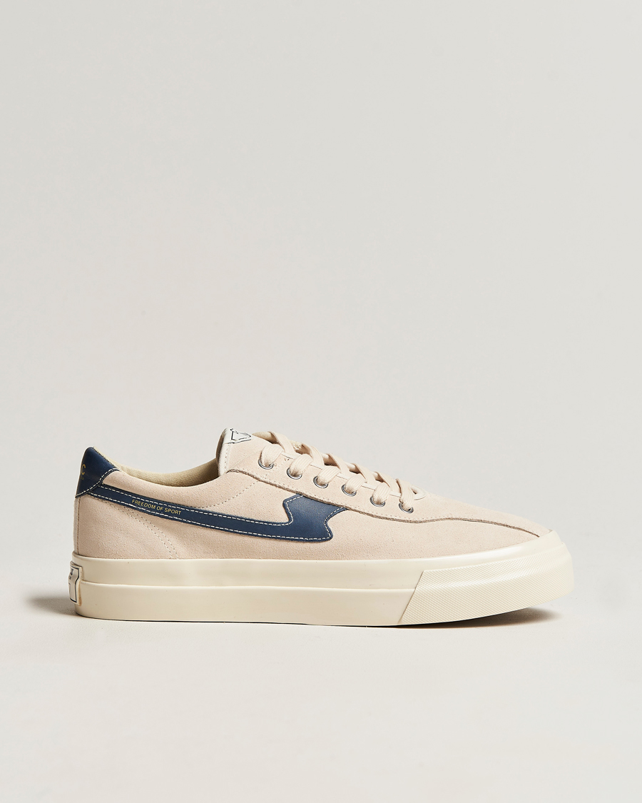 Herre | Stepney Workers Club Dellow Suede Sneaker Ecru/Navy | Stepney Workers Club | Dellow Suede Sneaker Ecru/Navy