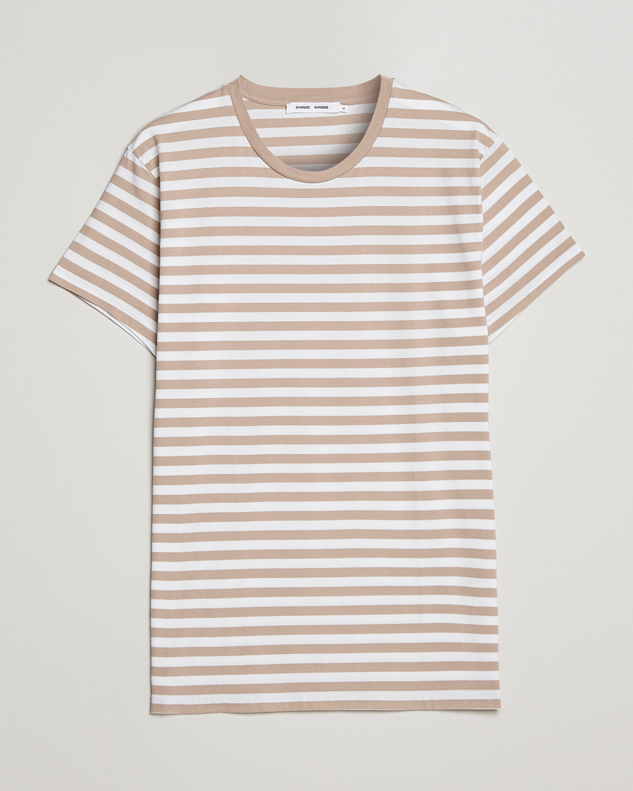 Herre | T-Shirts | Samsøe Samsøe | Samsøe & Samsøe Patrick Crew Neck Tee White Pure Cashmere