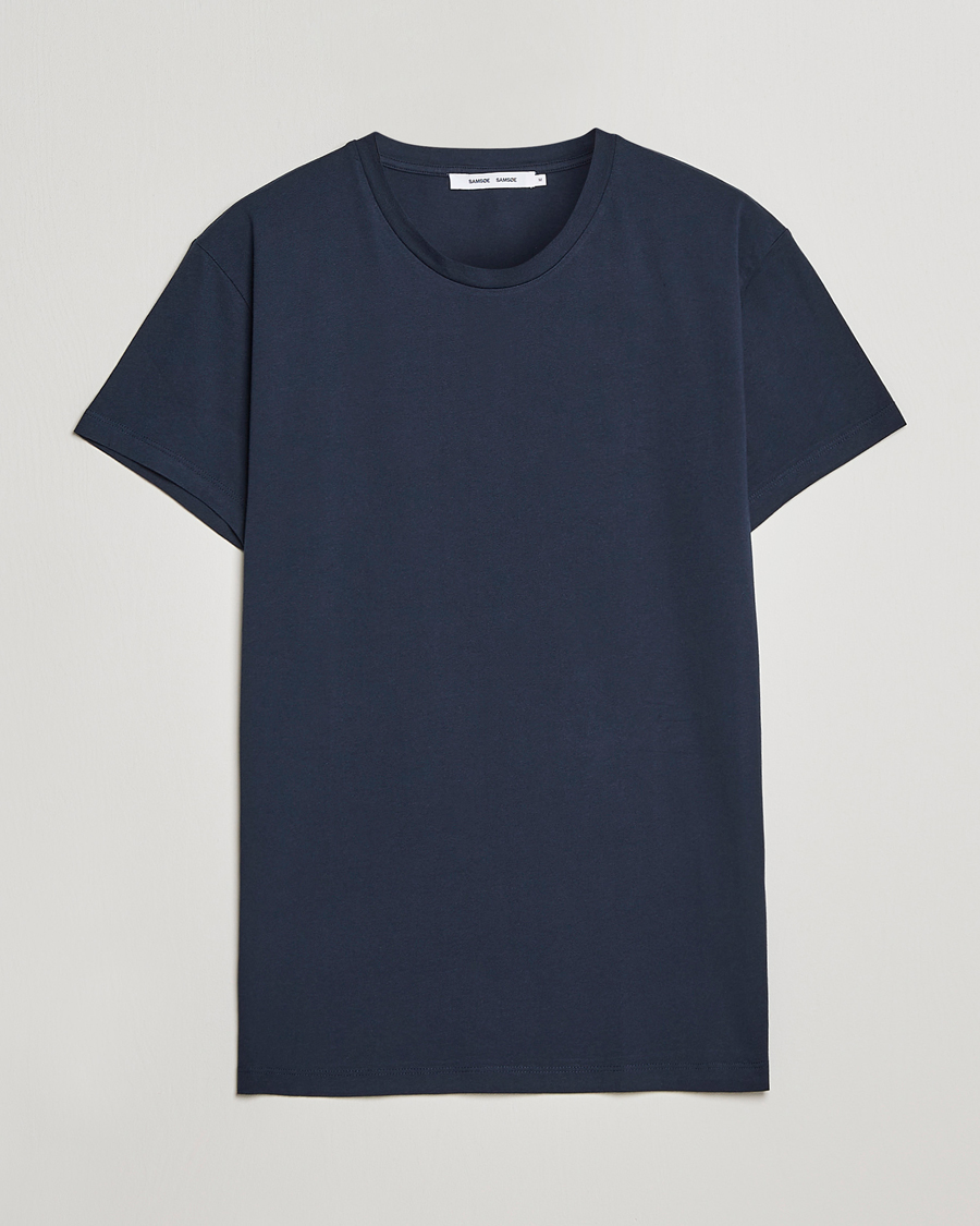 Herre | T-Shirts | Samsøe Samsøe | Kronos Crew Neck Tee Total Eclipse